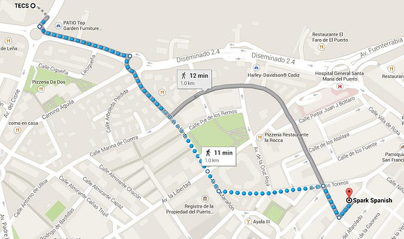 Walk from Spark adult school to TECS Summer camp.